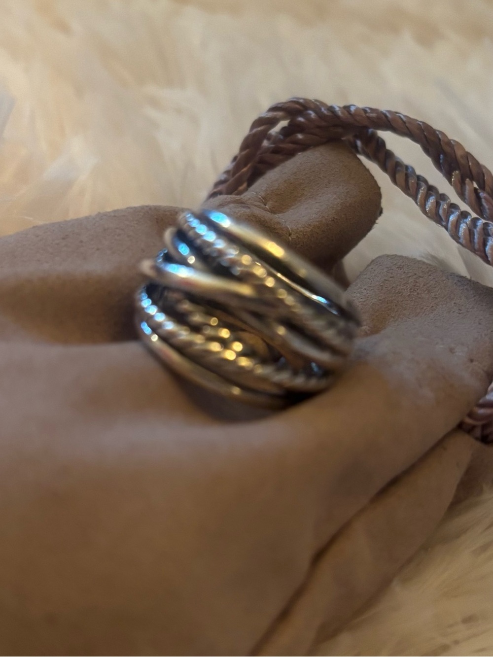 David Yurman Sterling Multi-Band Twist Ring - Silver